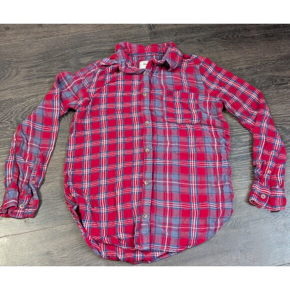 Abercrombie Fitch Shirt Womens Size Extra Small Red Plaid  Button Up (645m) - Picture 1 of 3